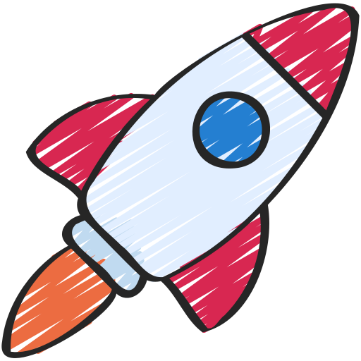 Visibilité boostée en ligne représentée par une fusée