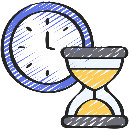 gain de temps illustré par une horloge et une horloge de sable